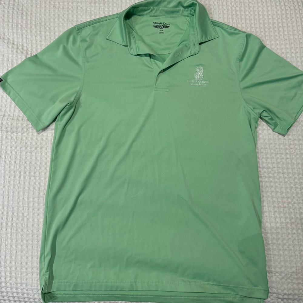 Straight Down Green Polo Shirt